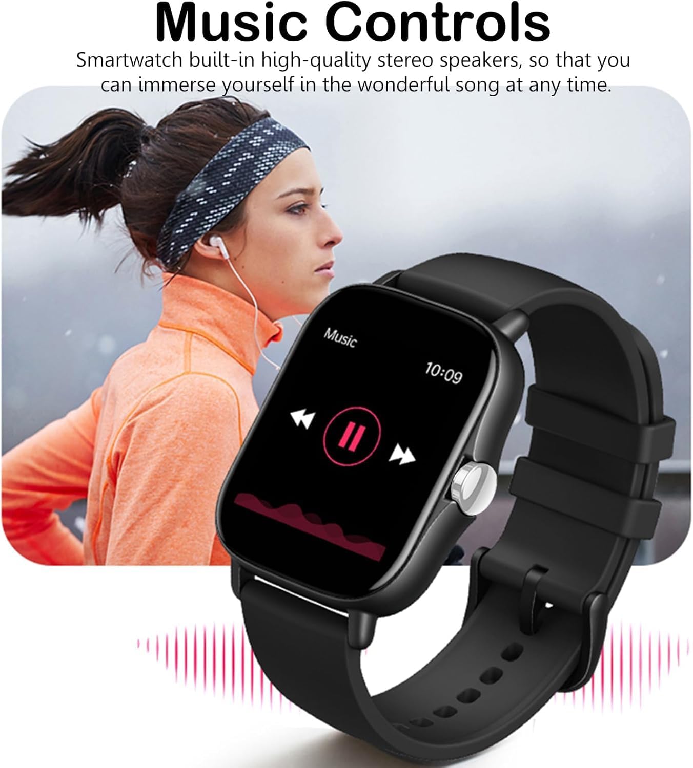 Smart Watch, 1.81" Upgraded Full Touchscreen Smart Watch for Android iPhones with Bluetooth Call, Sleep Tracker, Multiple Sports Fitness Tracker with Smart Watches for Women Men (Black) - Image 7